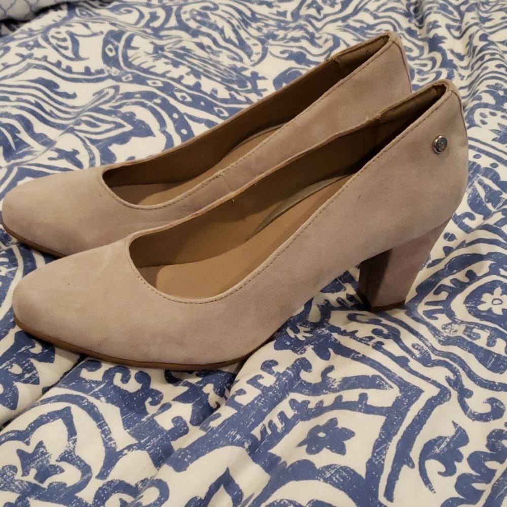 Suede Hush Puppies heels